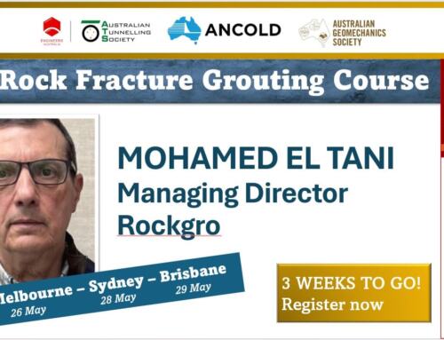 Speaker spotlight – Rock Fracture Grouting Course – Mohamed el Tani