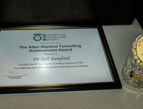 Honouring Bill Bamford – Recipient of the 2025 Allen Neyland Tunnelling Achievement Award